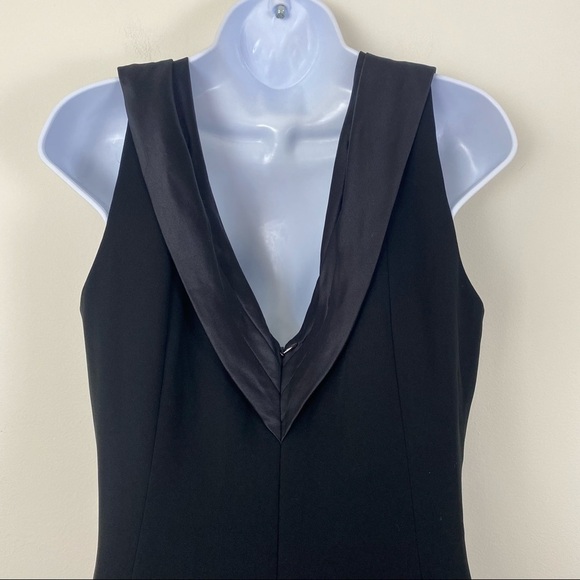 TALBOTS Classic Black Silk Neckline Knee Length Dress Business Wedding Event 8 - Picture 4 of 7